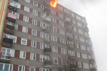 Pożar w lokalu przy ul. Radziejowskiej.